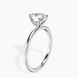 Platinum Four Prong Solitaire 1.5mm Lab Diamond Ring standing product image one