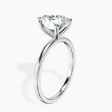 10kt White Gold Four Prong Solitaire 1.5mm Lab Diamond Ring standing product image one