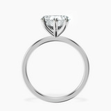 10kt White Gold Four Prong Solitaire 1.5mm Lab Diamond Ring side right image one