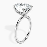 10kt White Gold Four Prong Solitaire 1.5mm Lab Diamond Ring standing product image one