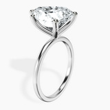 10kt White Gold Four Prong Solitaire 1.5mm Lab Diamond Ring standing product image one