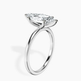 10kt White Gold Four Prong Solitaire 1.5mm Lab Diamond Ring standing product image one