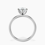 10kt White Gold Four Prong Solitaire 1.5mm Lab Diamond Ring side right image one