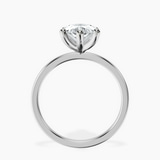 Platinum Four Prong Solitaire 1.5mm Lab Diamond Ring side right image one