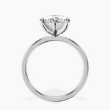 18kt White Gold Four Prong Solitaire 1.5mm Lab Diamond Ring side right image one
