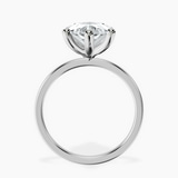 10kt White Gold Four Prong Solitaire 1.5mm Lab Diamond Ring side right image one