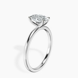 14kt White Gold Four Prong Solitaire 1.5mm Lab Diamond Ring standing product image one