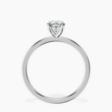 14kt White Gold Four Prong Solitaire 1.5mm Lab Diamond Ring side right image one