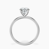 Platinum Four Prong Solitaire 1.5mm Lab Diamond Ring side right image one
