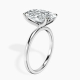 14kt White Gold Four Prong Solitaire 1.5mm Lab Diamond Ring standing product image one
