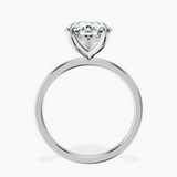 14kt White Gold Four Prong Solitaire 1.5mm Lab Diamond Ring side right image one