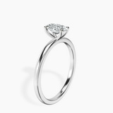 10kt White Gold Four Prong Solitaire 1.5mm Lab Diamond Ring standing product image one