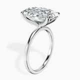 10kt White Gold Four Prong Solitaire 1.5mm Lab Diamond Ring standing product image one
