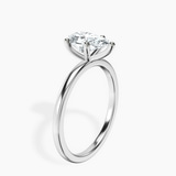 14kt White Gold Four Prong Solitaire 1.5mm Lab Diamond Ring standing product image one
