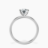 14kt White Gold Four Prong Solitaire 1.5mm Lab Diamond Ring side right image one