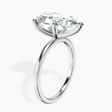 Platinum Four Prong Solitaire 1.5mm Lab Diamond Ring standing product image one