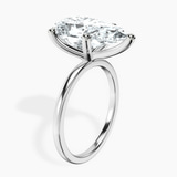 10kt White Gold Four Prong Solitaire 1.5mm Lab Diamond Ring standing product image one