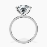 10kt White Gold Four Prong Solitaire 1.5mm Lab Diamond Ring side right image one