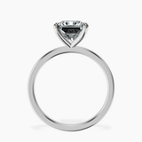 18kt White Gold Four Prong Solitaire 1.5mm Lab Diamond Ring side right image one