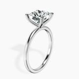 10kt White Gold Four Prong Solitaire 1.5mm Lab Diamond Ring standing product image one