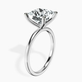 10kt White Gold Four Prong Solitaire 1.5mm Lab Diamond Ring standing product image one