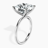 10kt White Gold Four Prong Solitaire 1.5mm Lab Diamond Ring standing product image one