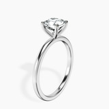 10kt White Gold Four Prong Solitaire 1.5mm Lab Diamond Ring standing product image one