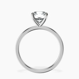 10ct White Gold Four Prong Solitaire 1.5mm Lab Diamond Ring side right image one