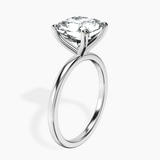 10kt White Gold Four Prong Solitaire 1.5mm Lab Diamond Ring standing product image one
