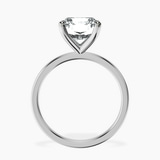 10kt White Gold Four Prong Solitaire 1.5mm Lab Diamond Ring side right image one