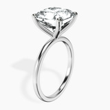 10kt White Gold Four Prong Solitaire 1.5mm Lab Diamond Ring standing product image one