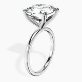 10kt White Gold Four Prong Solitaire 1.5mm Lab Diamond Ring standing product image one