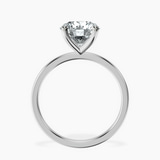 18kt White Gold Four Prong Solitaire 1.5mm Lab Diamond Ring side right image one