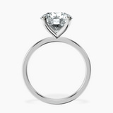 Platinum Four Prong Solitaire 1.5mm Lab Diamond Ring side right image one