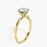18kt Yellow Gold Four Prong Solitaire 1.5mm Lab Diamond Ring standing product image one