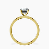 18kt Yellow Gold Four Prong Solitaire 1.5mm Lab Diamond Ring side right image one
