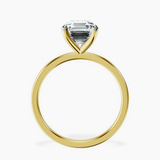 14kt Yellow Gold Four Prong Solitaire 1.5mm Lab Diamond Ring side right image one