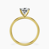 18ct Yellow Gold Four Prong Solitaire 1.5mm Lab Diamond Ring side right image one