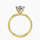 10kt Yellow Gold Four Prong Solitaire 1.5mm Lab Diamond Ring side right image one