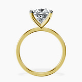 10kt Yellow Gold Four Prong Solitaire 1.5mm Lab Diamond Ring side right image one