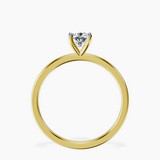 10kt Yellow Gold Four Prong Solitaire 1.5mm Lab Diamond Ring side right image one