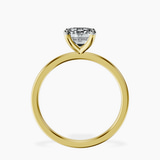 18ct Yellow Gold Four Prong Solitaire 1.5mm Lab Diamond Ring side right image one