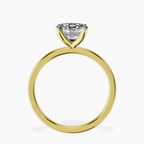 18kt Yellow Gold Four Prong Solitaire 1.5mm Lab Diamond Ring side right image one