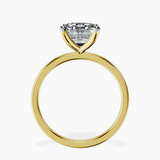 14kt Yellow Gold Four Prong Solitaire 1.5mm Lab Diamond Ring side right image one