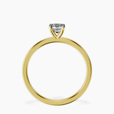 18kt Yellow Gold Four Prong Solitaire 1.5mm Lab Diamond Ring side right image one