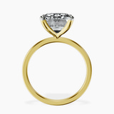 10kt Yellow Gold Four Prong Solitaire 1.5mm Lab Diamond Ring side right image one
