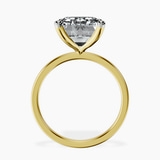 18kt Yellow Gold Four Prong Solitaire 1.5mm Lab Diamond Ring side right image one