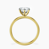 14kt Yellow Gold Four Prong Solitaire 1.5mm Lab Diamond Ring side right image one