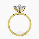 14kt Yellow Gold Four Prong Solitaire 1.5mm Lab Diamond Ring side right image one
