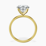 18kt Yellow Gold Four Prong Solitaire 1.5mm Lab Diamond Ring side right image one